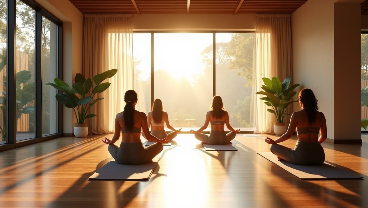TaiBalance yoga studio med naturligt lys og rolig atmosfære
